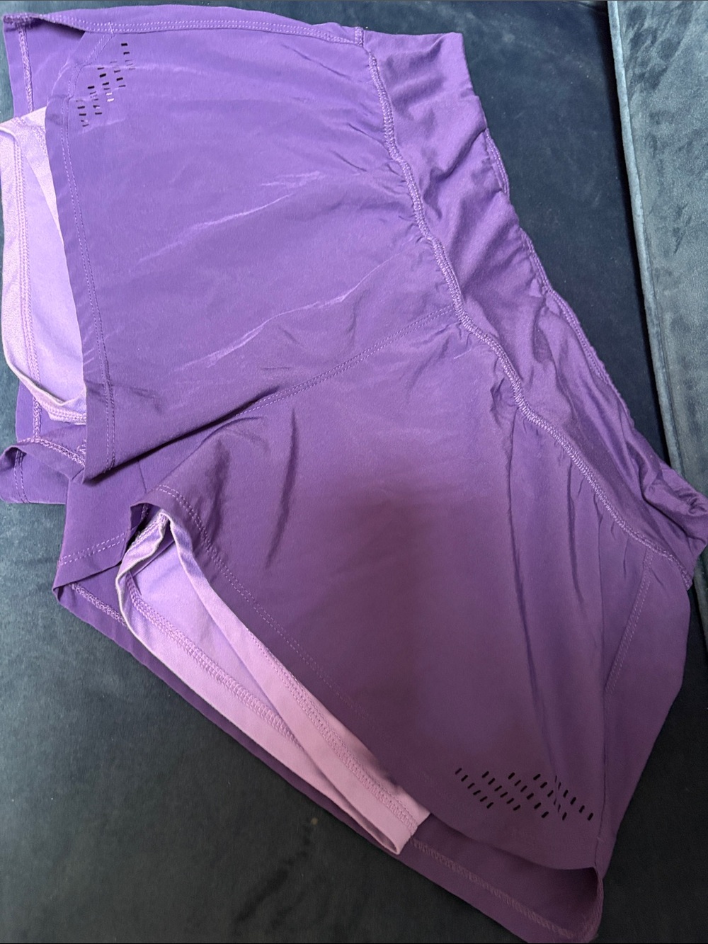 Champion Purple Athletic Shorts with Inner Liner